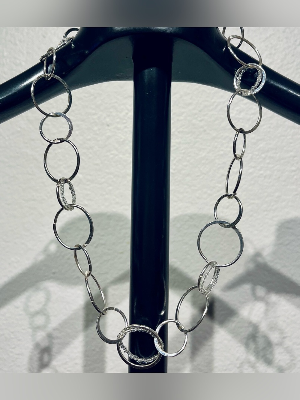 Daisy Fuentes Silver Tone Circle Link Necklace